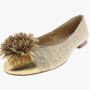 Michael Michael Kors Lolita Ballet Flats Shoes Pale Gold